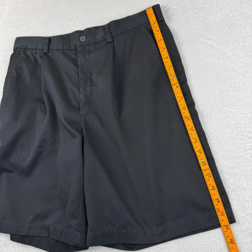 Nike‎ Golf Shorts Mens 34 Black Pleated Athletic Performance